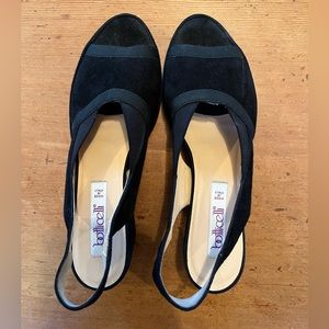 Black Suede Botticelli Pumps - Made in Italy